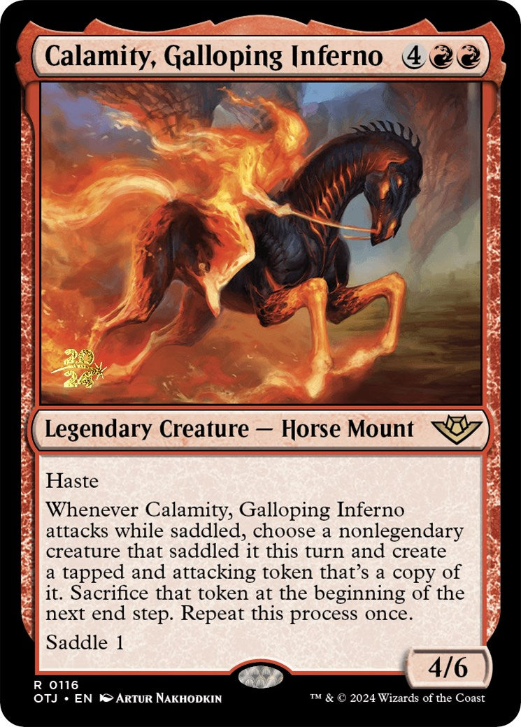 Calamity, Galloping Inferno [Outlaws of Thunder Junction Prerelease Promos] | Exor Games Bridgewater