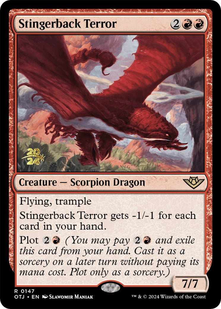 Stingerback Terror [Outlaws of Thunder Junction Prerelease Promos] | Exor Games Bridgewater