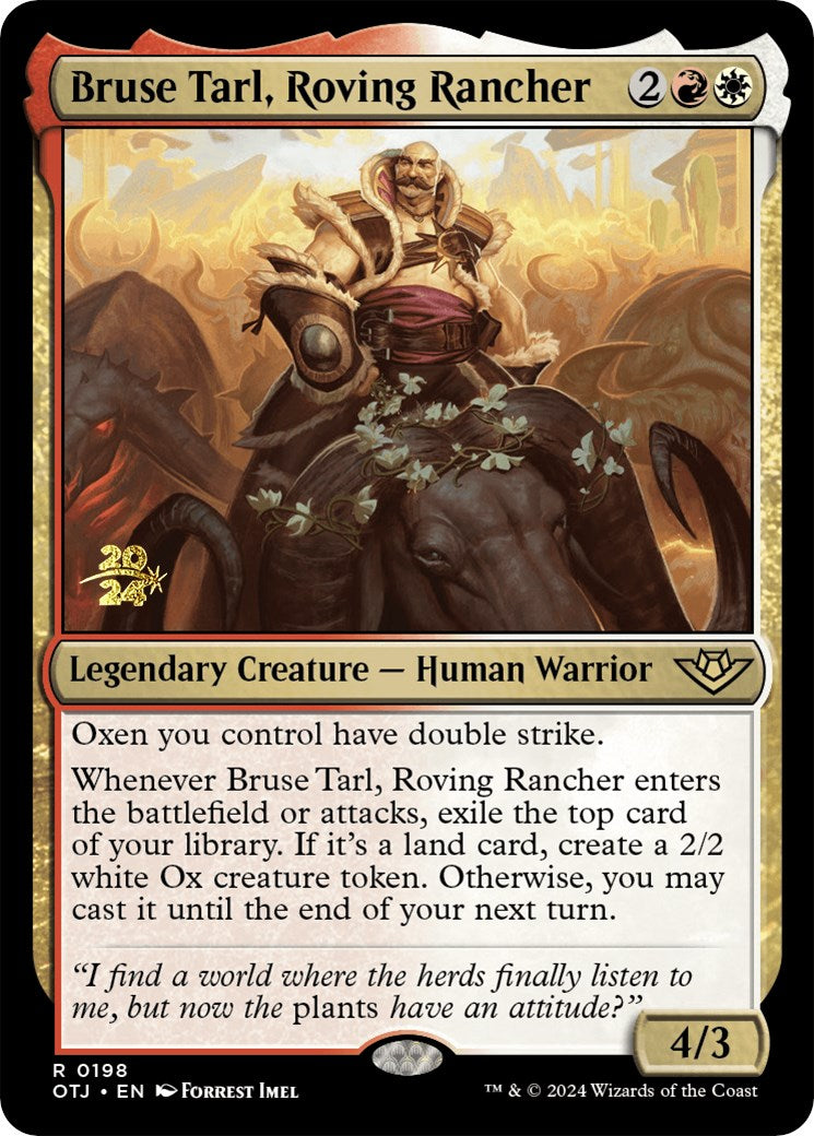 Bruse Tarl, Roving Rancher [Outlaws of Thunder Junction Prerelease Promos] | Exor Games Bridgewater