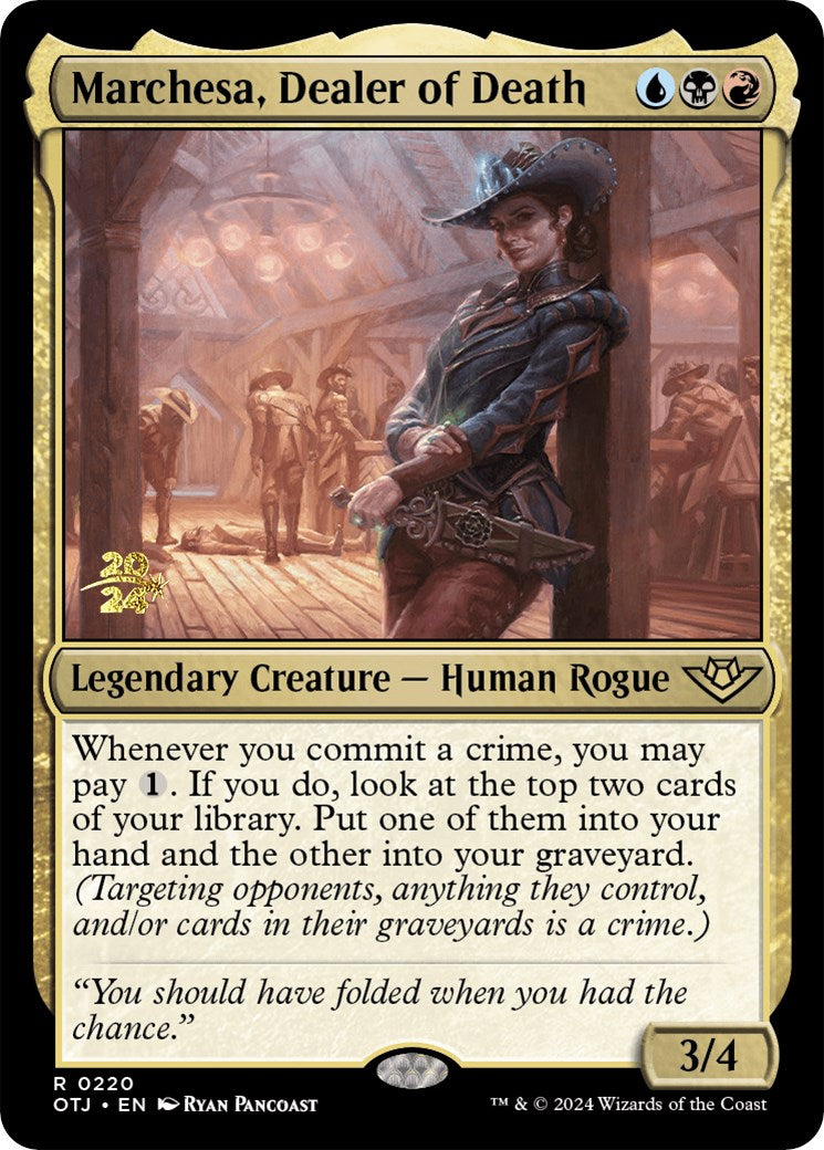 Marchesa, Dealer of Death [Outlaws of Thunder Junction Prerelease Promos] | Exor Games Bridgewater