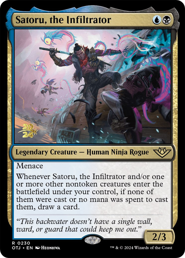 Satoru, the Infiltrator [Outlaws of Thunder Junction Prerelease Promos] | Exor Games Bridgewater