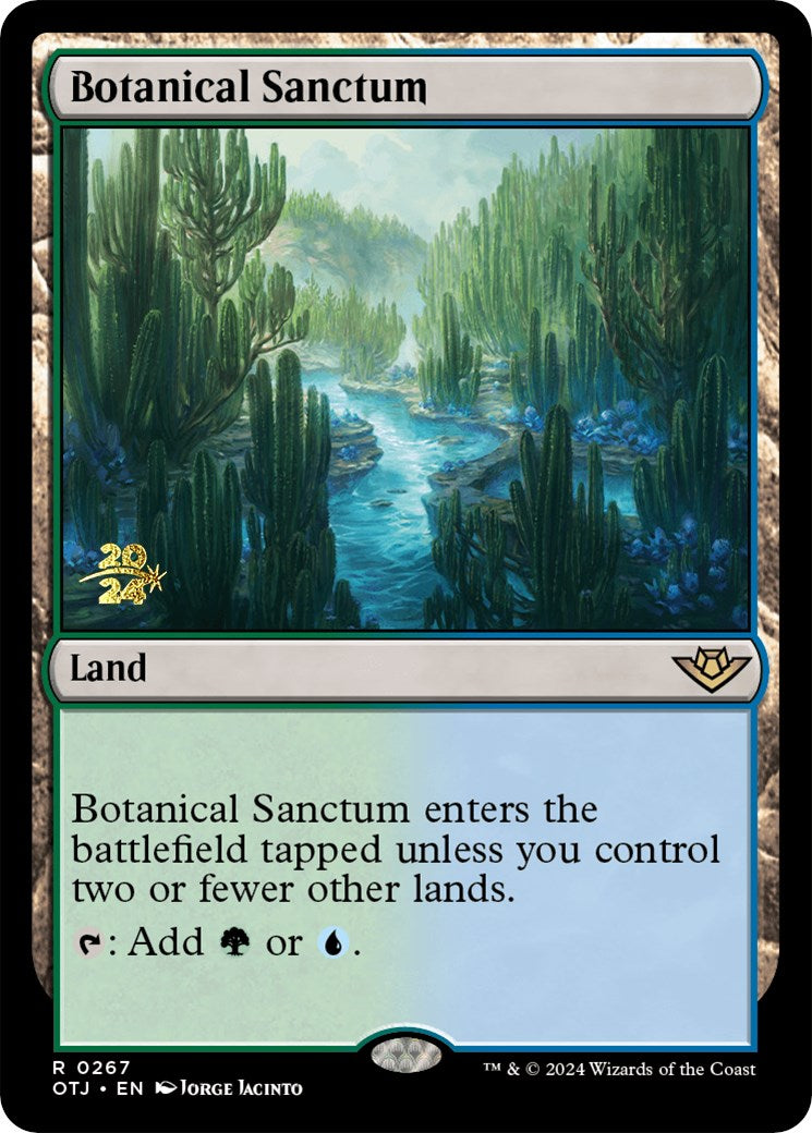 Botanical Sanctum (OTJ) [Outlaws of Thunder Junction Prerelease Promos] | Exor Games Bridgewater