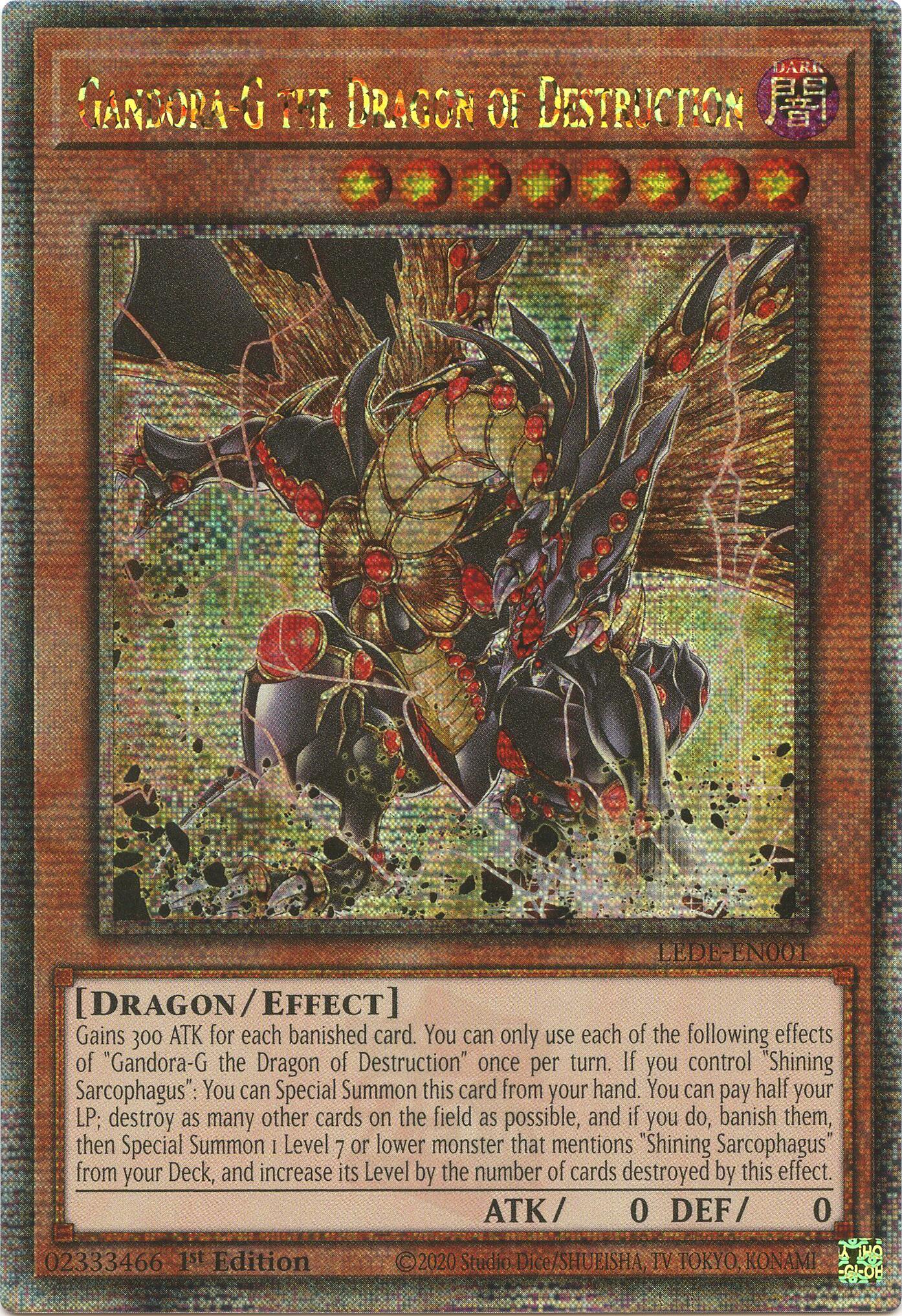 Gandora-G the Dragon of Destruction [LEDE-EN001] Quarter Century Secret Rare | Exor Games Bridgewater