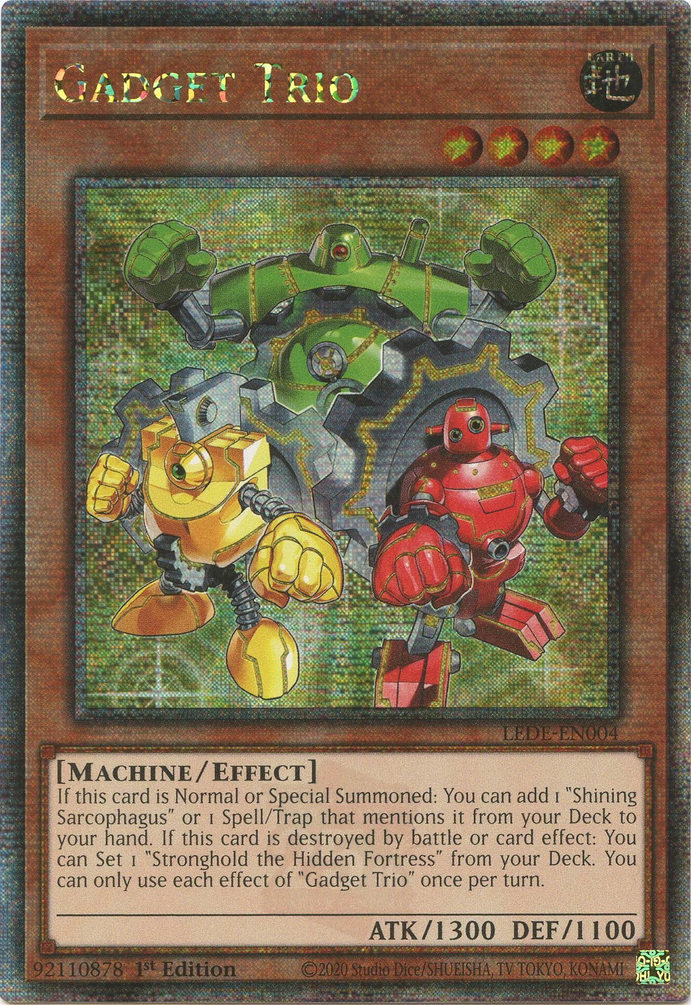 Gadget Trio [LEDE-EN004] Quarter Century Secret Rare | Exor Games Bridgewater