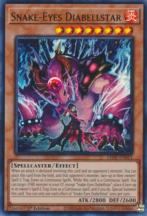 Snake-Eyes Diabellstar [LEDE-EN011] Ultra Rare | Exor Games Bridgewater