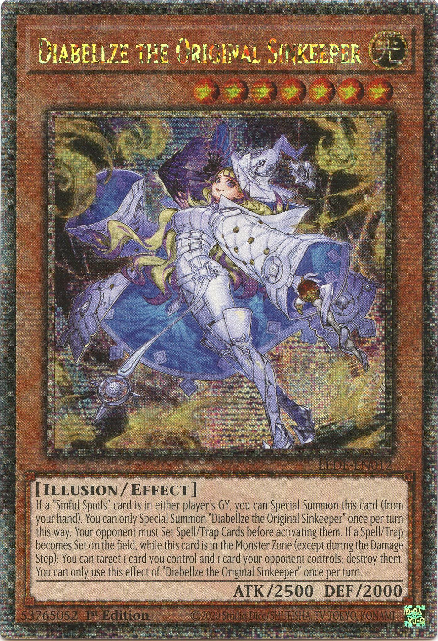 Diabellze the Original Sinkeeper [LEDE-EN012] Quarter Century Secret Rare | Exor Games Bridgewater