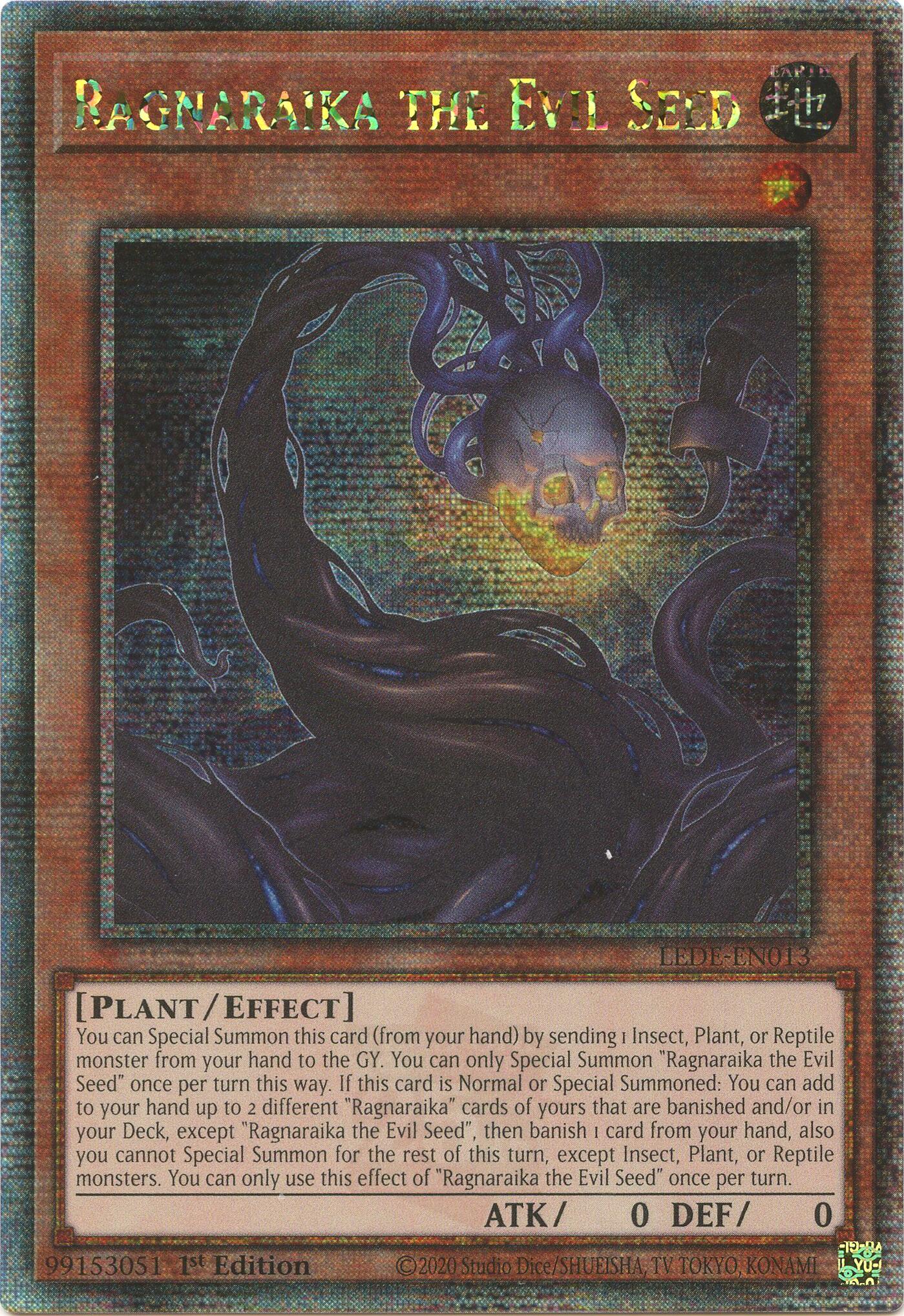 Ragnaraika the Evil Seed [LEDE-EN013] Quarter Century Secret Rare | Exor Games Bridgewater