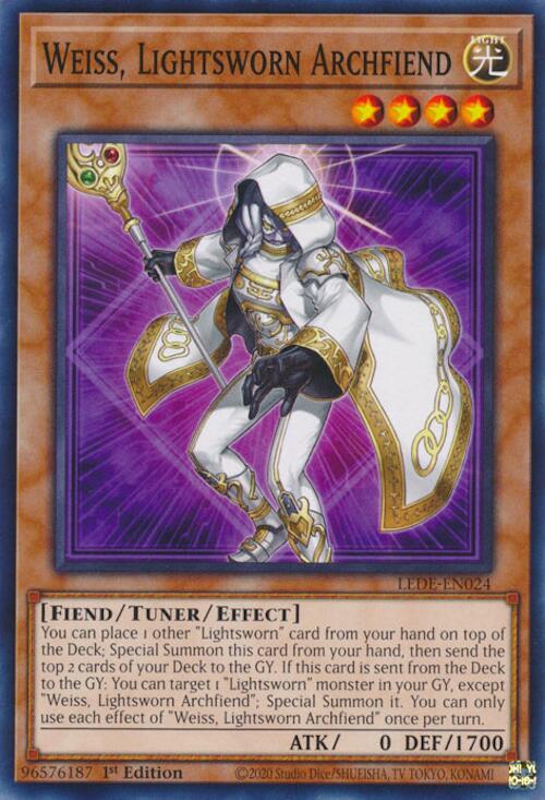 Weiss, Lightsworn Archfiend [LEDE-EN024] Common | Exor Games Bridgewater