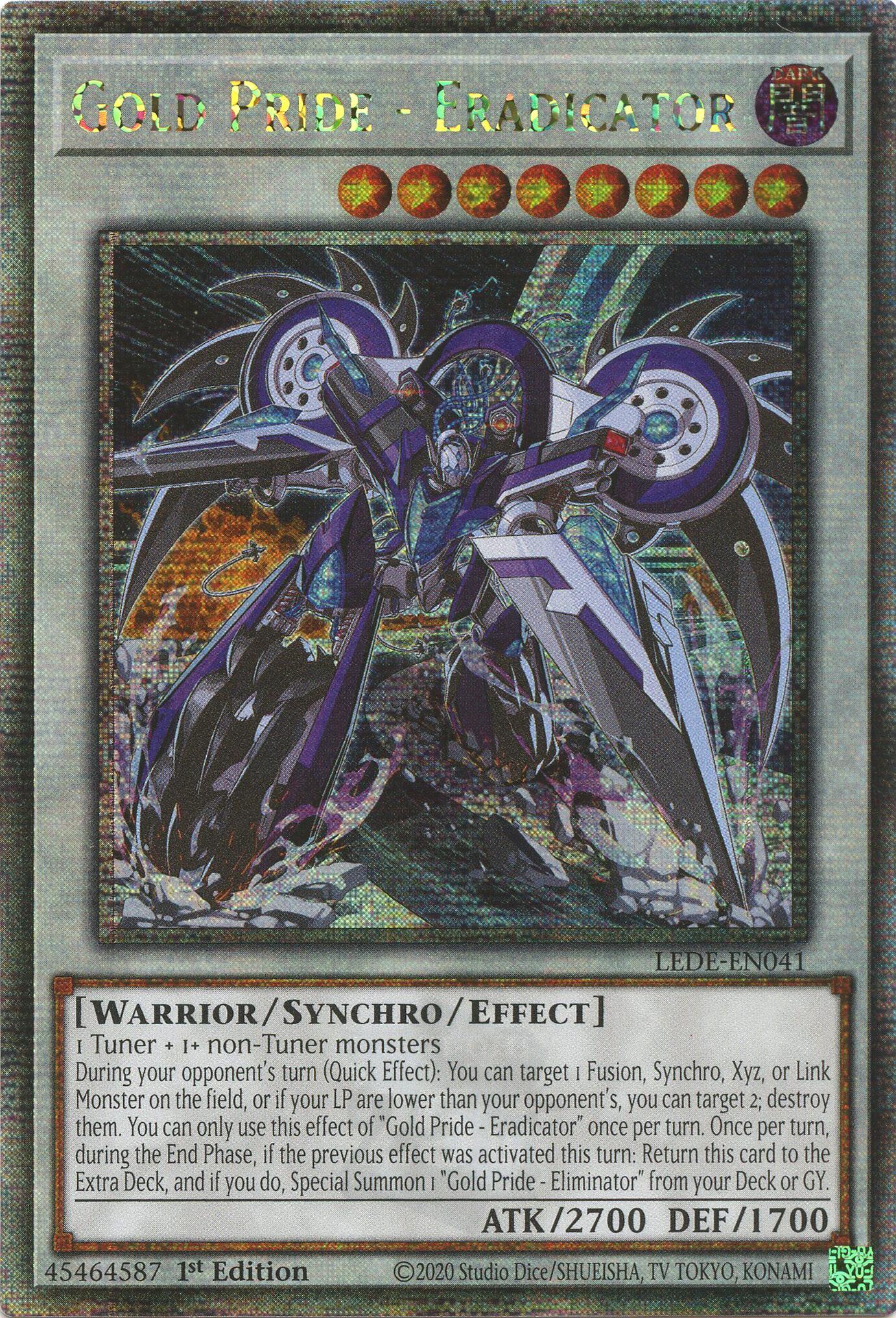 Gold Pride - Eradicator (Quarter Century Secret Rare) [LEDE-EN041] Quarter Century Secret Rare | Exor Games Bridgewater