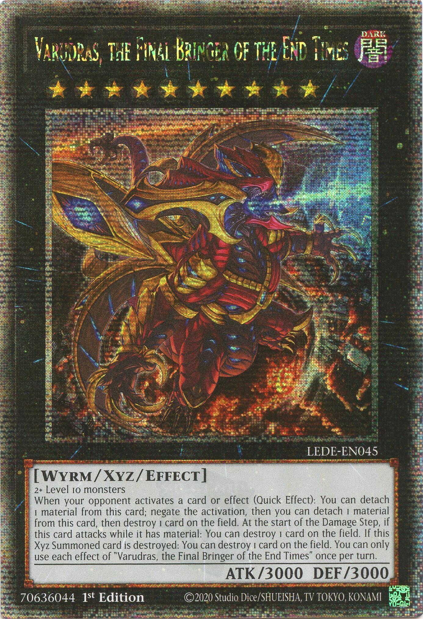 Varudras, the Final Bringer of the End Times (Quarter Century Secret Rare) [LEDE-EN045] Quarter Century Secret Rare | Exor Games Bridgewater