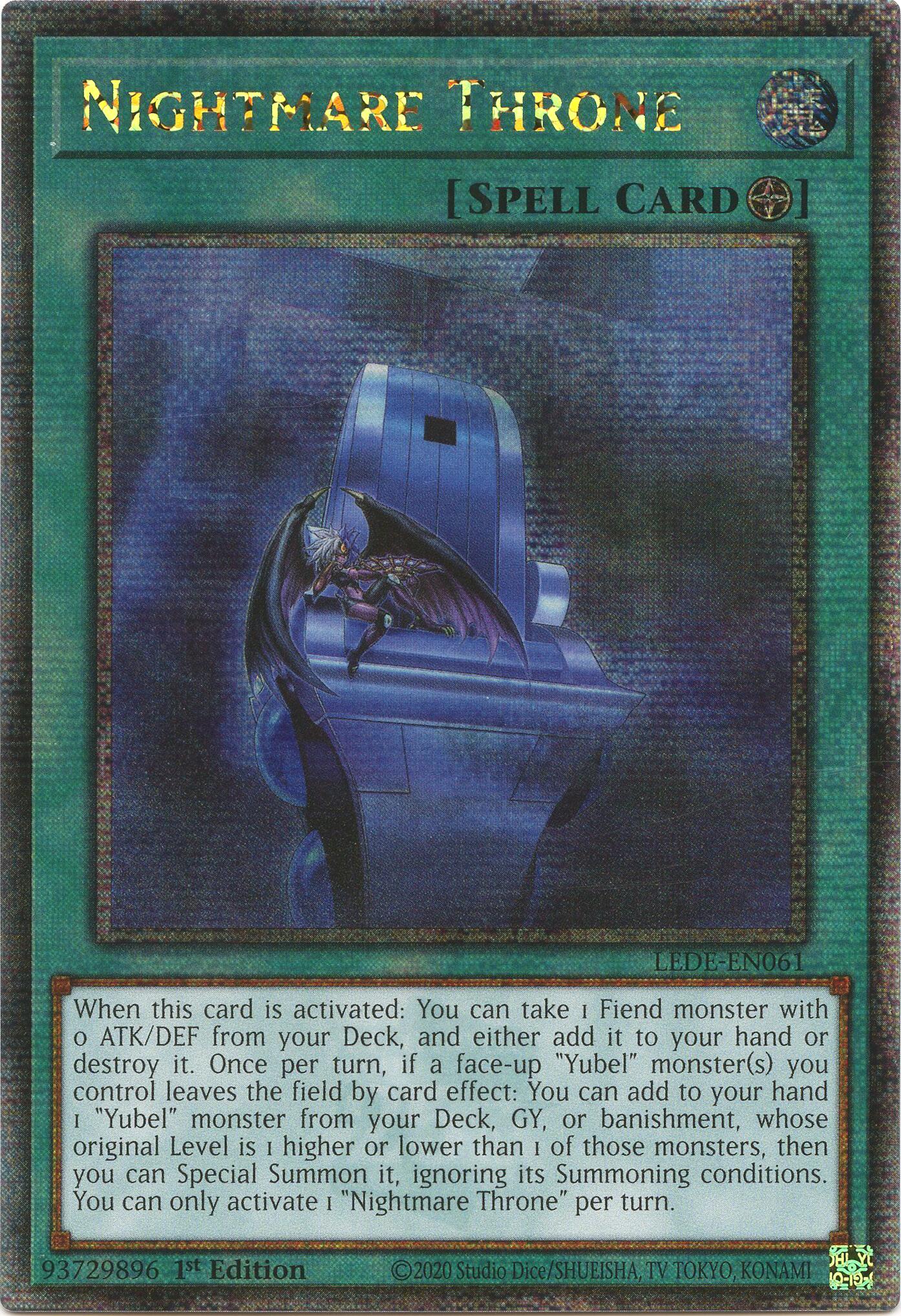 Nightmare Throne (Quarter Century Secret Rare) [LEDE-EN061] Quarter Century Secret Rare | Exor Games Bridgewater