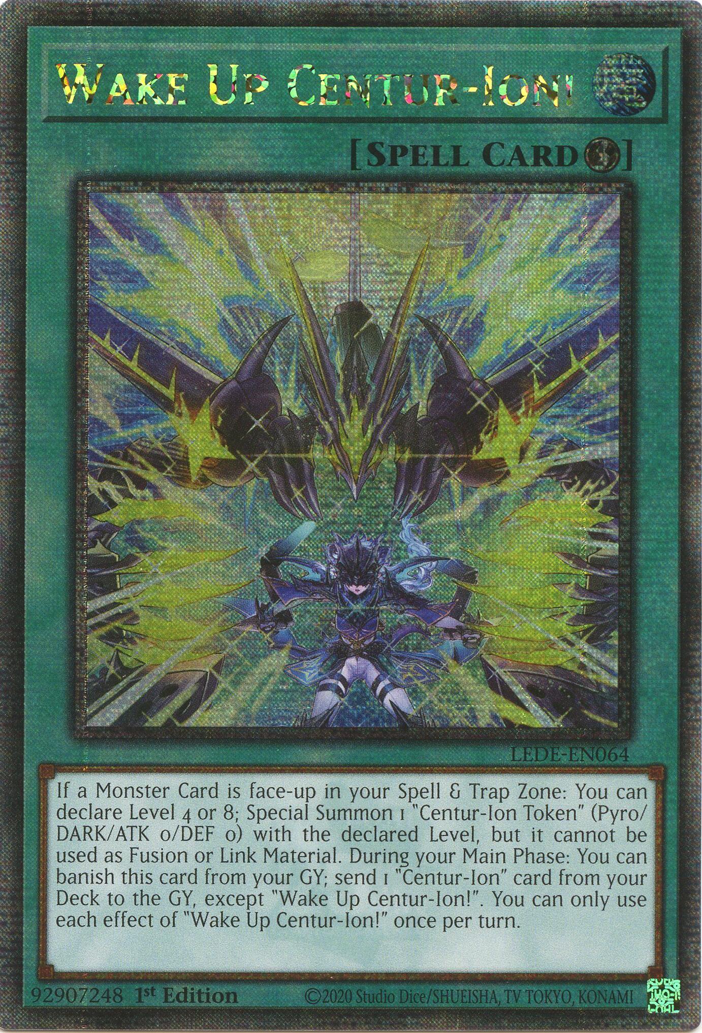 Wake Up Centur-Ion! (Quarter Century Secret Rare) [LEDE-EN064] Quarter Century Secret Rare | Exor Games Bridgewater