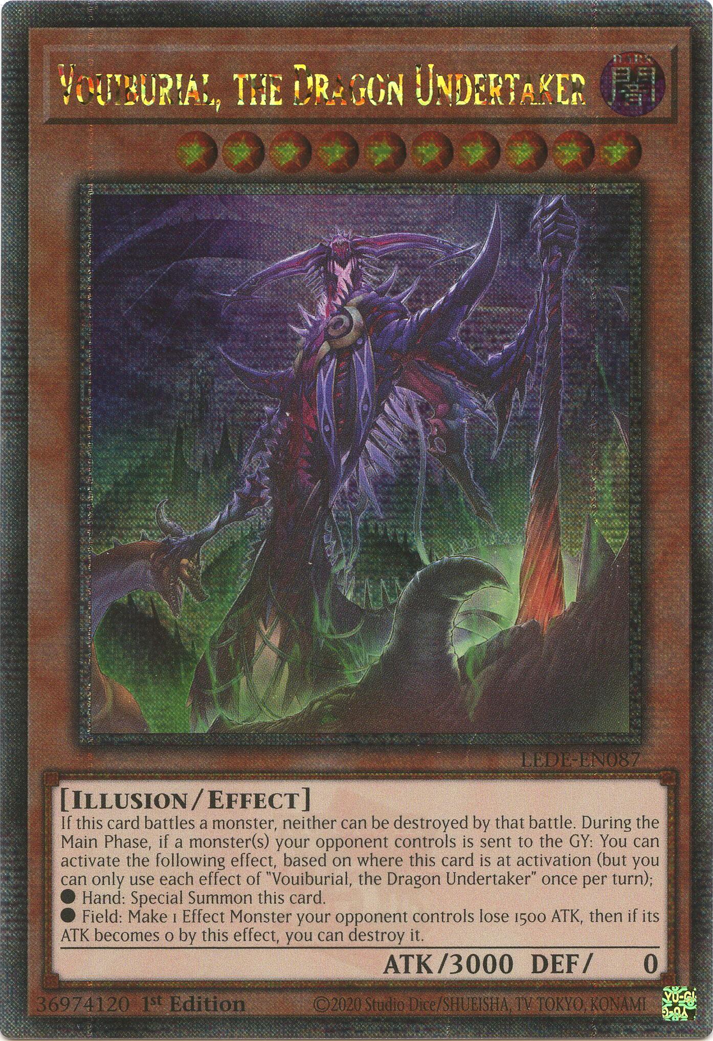 Vouiburial, the Dragon Undertaker (Quarter Century Secret Rare) [LEDE-EN087] Quarter Century Secret Rare | Exor Games Bridgewater