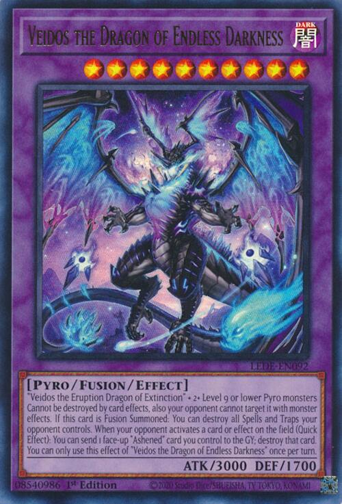 Veidos the Dragon of Endless Darkness [LEDE-EN092] Ultra Rare | Exor Games Bridgewater