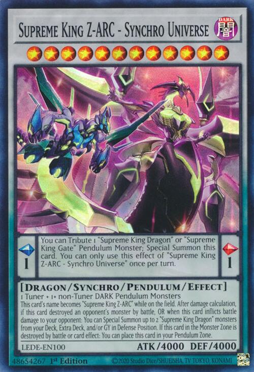 Supreme King Z-ARC - Synchro Universe [LEDE-EN100] Super Rare | Exor Games Bridgewater