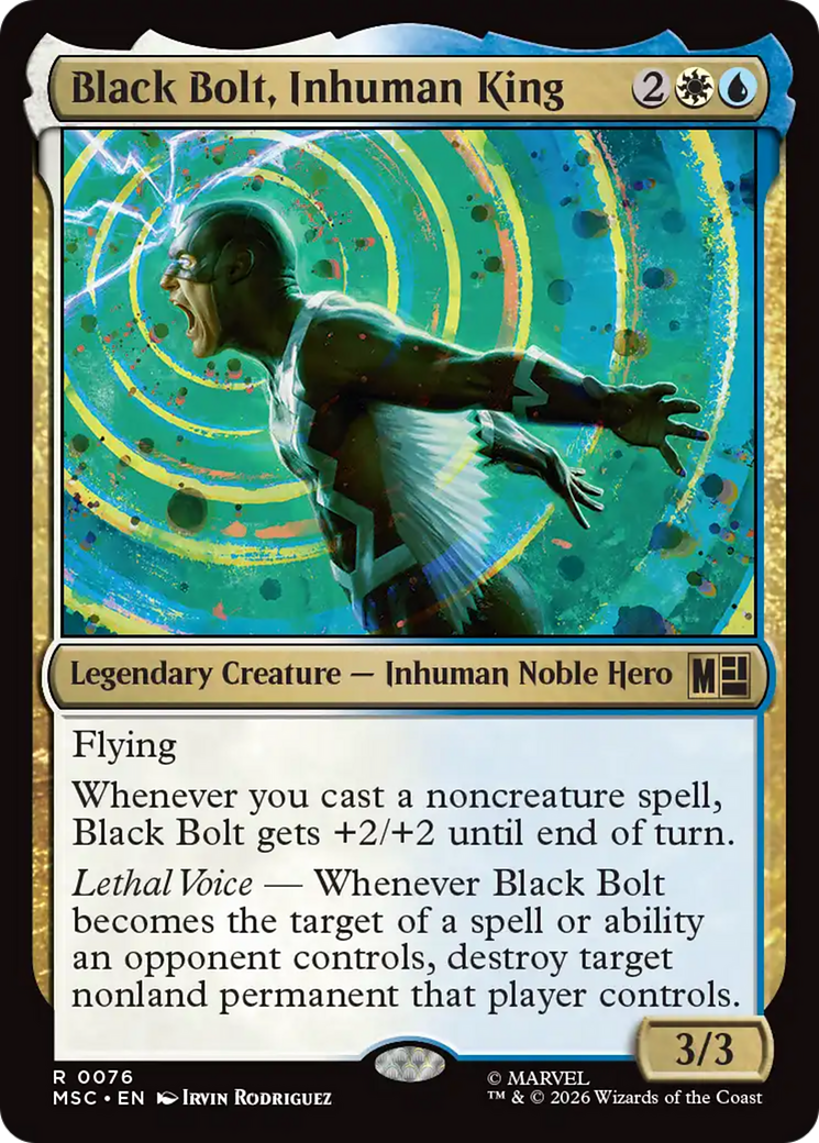 Black Bolt, Inhuman King (Surge Foil) [Marvel Super Heroes Commander] | Exor Games Bridgewater
