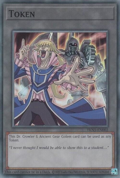 Token: Dr. Crowler and Ancient Gear Golem [TKN5-EN002] Super Rare | Exor Games Bridgewater