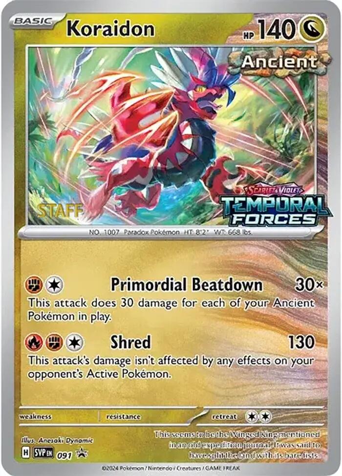 Koraidon (091) (Stamped) (Staff) [Scarlet & Violet: Black Star Promos] | Exor Games Bridgewater