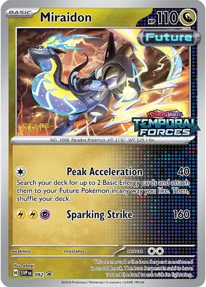 Miraidon (092) (Stamped) (Staff) [Scarlet & Violet: Black Star Promos] | Exor Games Bridgewater