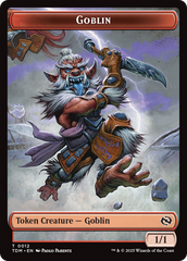 Goblin // Warrior Double-Sided Token [Tarkir: Dragonstorm Tokens] | Exor Games Bridgewater