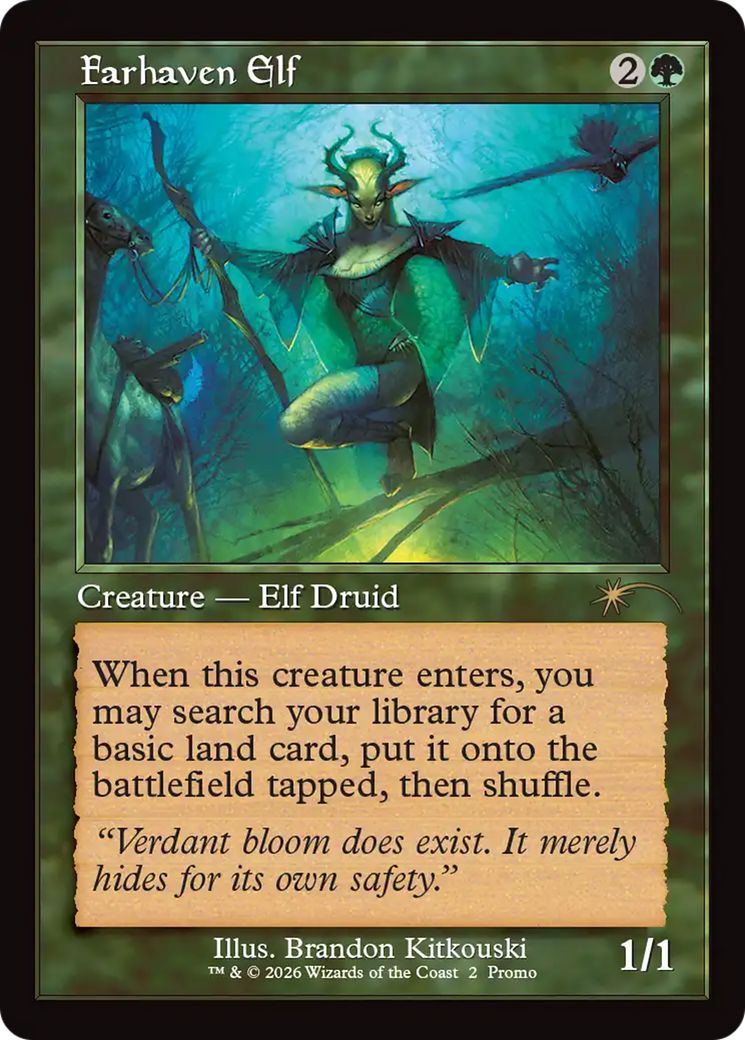Farhaven Elf (Retro Frame) [Wizards Play Network 2026] | Exor Games Bridgewater