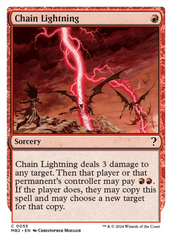 Chain Lightning (White Border) [Mystery Booster 2] | Exor Games Bridgewater