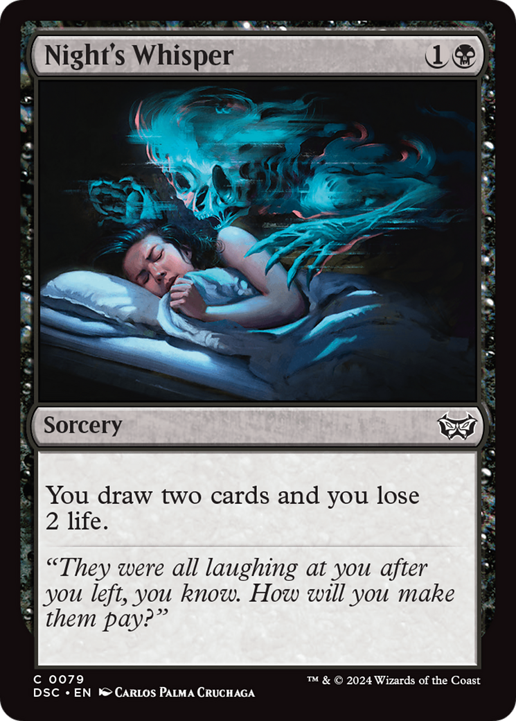 Night's Whisper [Duskmourn: House of Horror Commander] | Exor Games Bridgewater