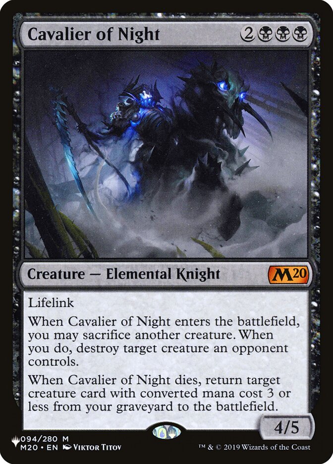 Cavalier of Night [The List] | Exor Games Bridgewater