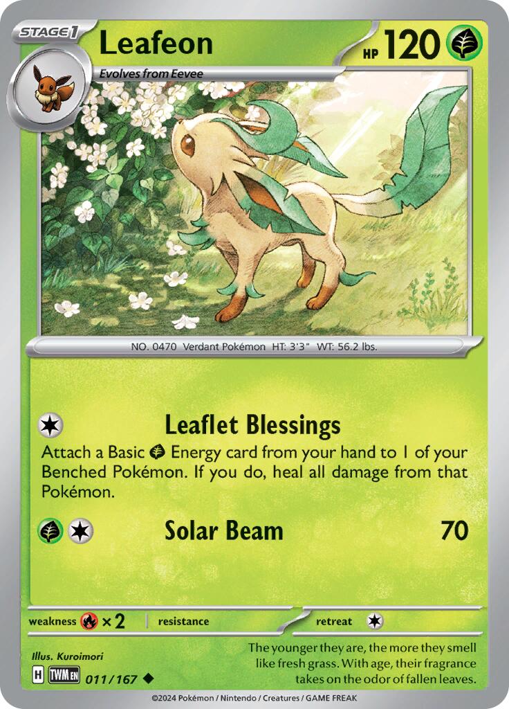 Leafeon (011/167) [Scarlet & Violet: Twilight Masquerade] | Exor Games Bridgewater