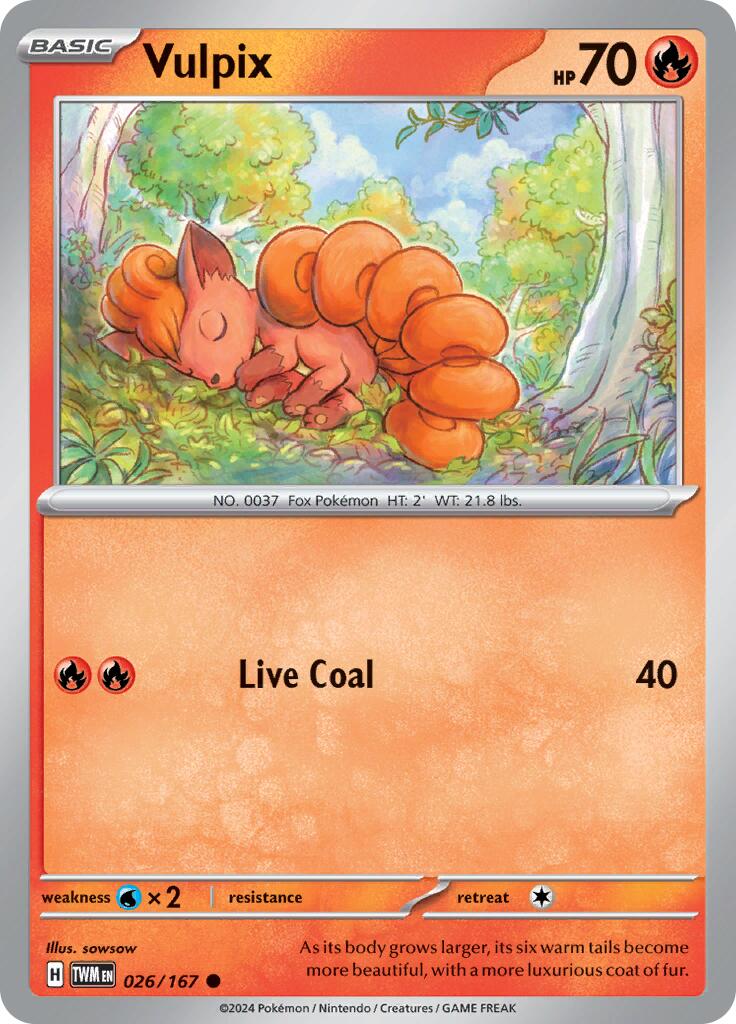 Vulpix (026/167) [Scarlet & Violet: Twilight Masquerade] | Exor Games Bridgewater