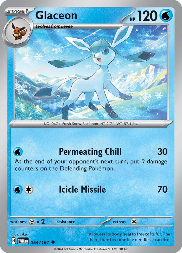 Glaceon (054/167) [Scarlet & Violet: Twilight Masquerade] | Exor Games Bridgewater