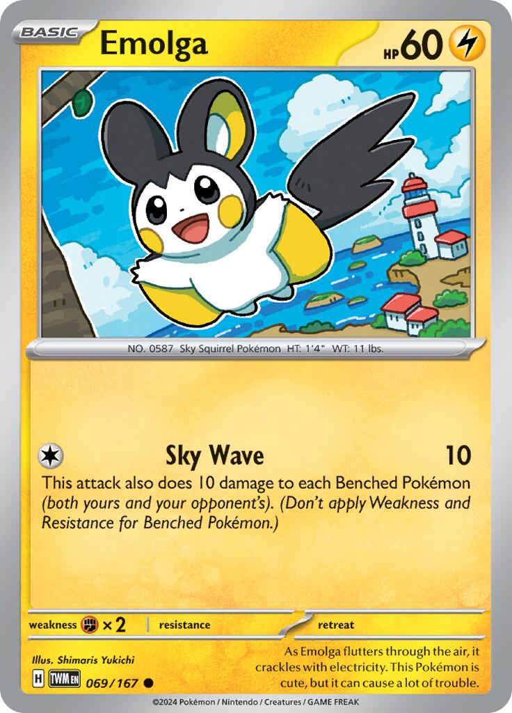 Emolga (069/167) [Scarlet & Violet: Twilight Masquerade] | Exor Games Bridgewater