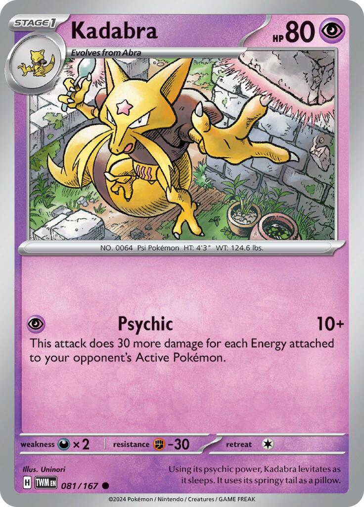 Kadabra (081/167) [Scarlet & Violet: Twilight Masquerade] | Exor Games Bridgewater