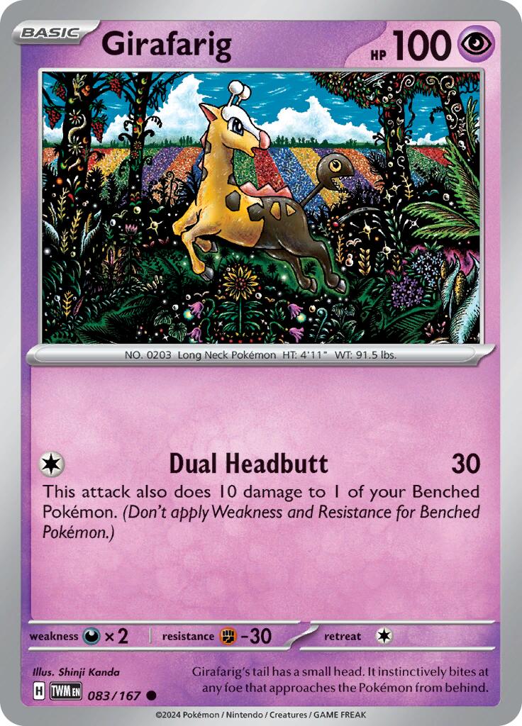 Girafarig (083/167) [Scarlet & Violet: Twilight Masquerade] | Exor Games Bridgewater