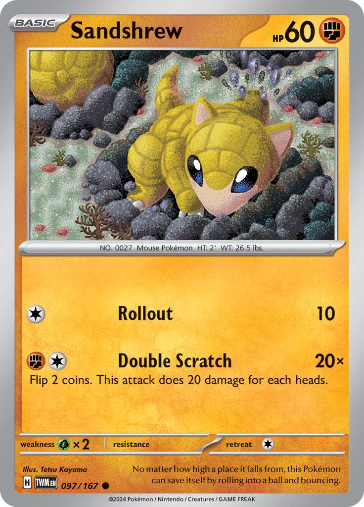 Sandshrew (097/167) [Scarlet & Violet: Twilight Masquerade] | Exor Games Bridgewater