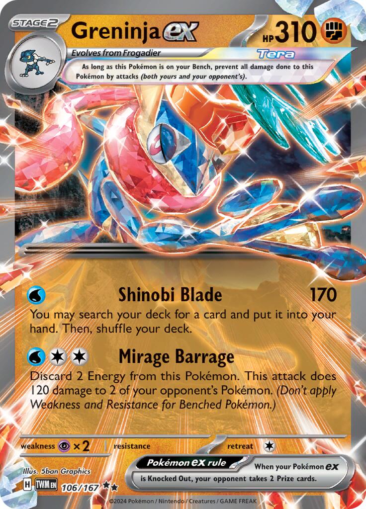 Greninja ex (106/167) [Scarlet & Violet: Twilight Masquerade] | Exor Games Bridgewater