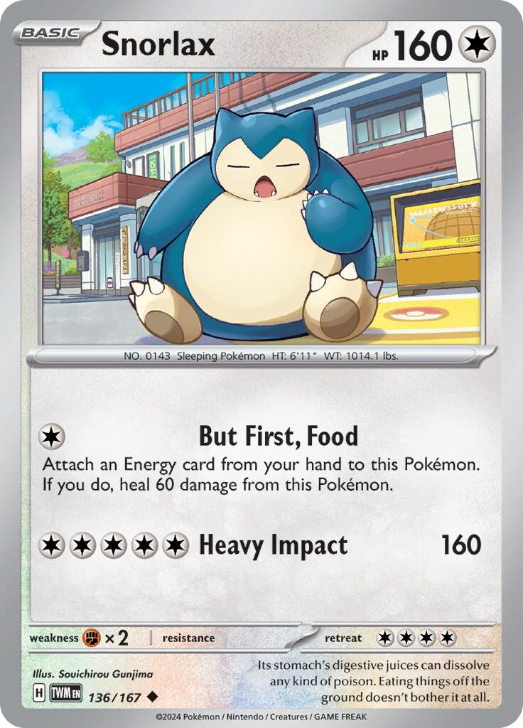 Snorlax (136/167) [Scarlet & Violet: Twilight Masquerade] | Exor Games Bridgewater