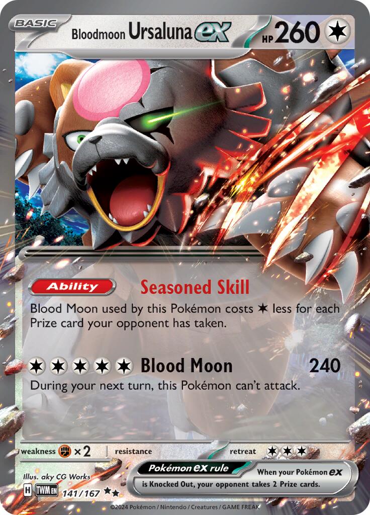 Bloodmoon Ursaluna ex (141/167) [Scarlet & Violet: Twilight Masquerade] | Exor Games Bridgewater