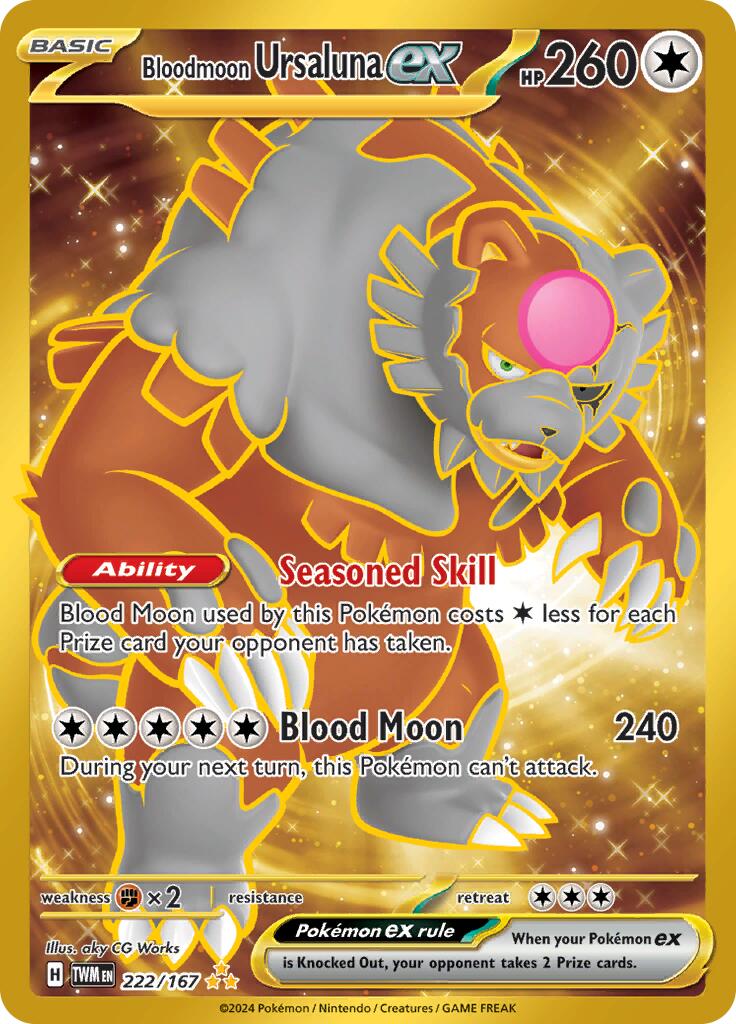 Bloodmoon Ursaluna ex (222/167) [Scarlet & Violet: Twilight Masquerade] | Exor Games Bridgewater