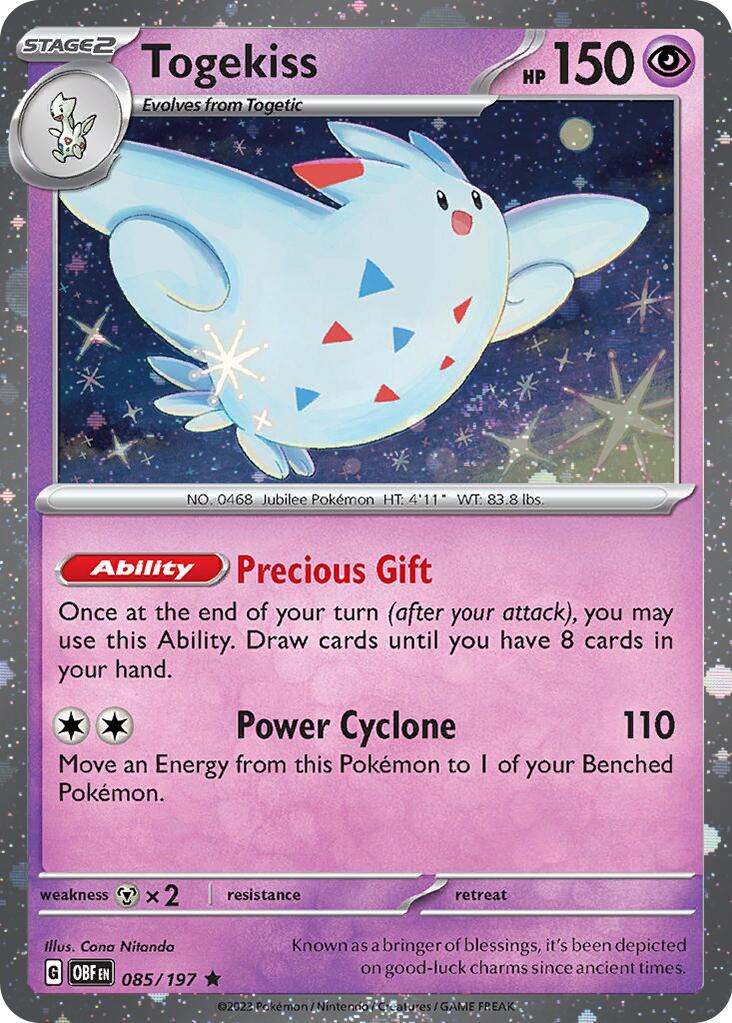 Togekiss (085/197) (Cosmos Holo) [Scarlet & Violet: Obsidian Flames] | Exor Games Bridgewater