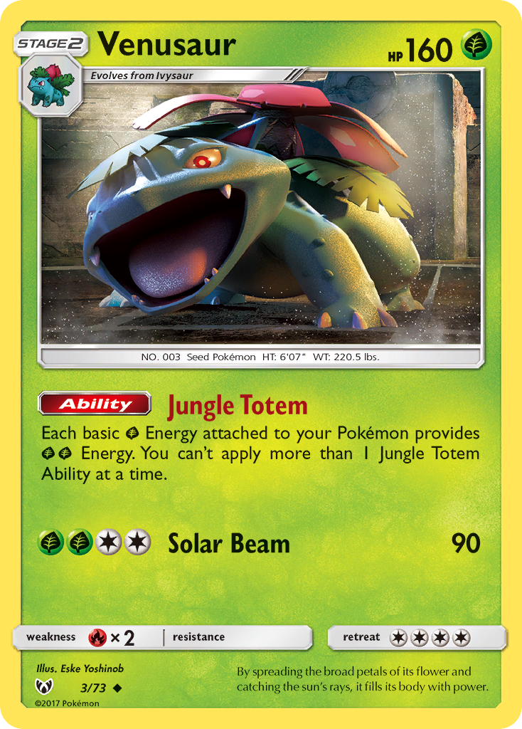 Venusaur (3/73) [Sun & Moon: Shining Legends] | Exor Games Bridgewater