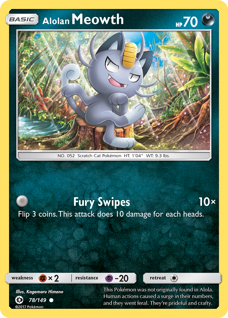 Alolan Meowth (78/149) [Sun & Moon: Base Set] | Exor Games Bridgewater