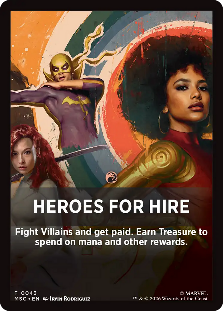 Heroes For Hire Theme Card [Marvel Super Heroes Commander] | Exor Games Bridgewater