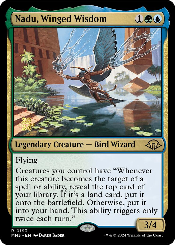 Nadu, Winged Wisdom [Modern Horizons 3 Prerelease Promos] | Exor Games Bridgewater