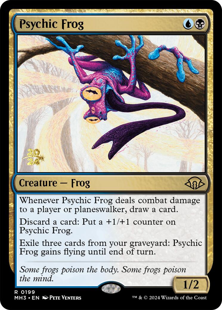 Psychic Frog [Modern Horizons 3 Prerelease Promos] | Exor Games Bridgewater