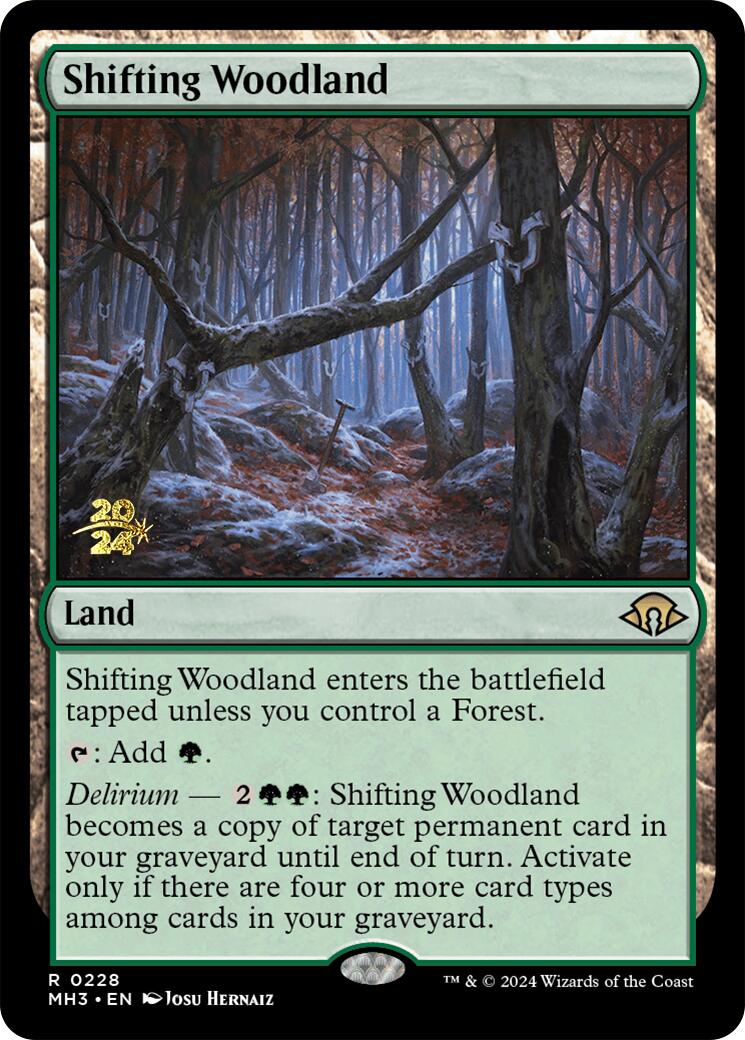 Shifting Woodland [Modern Horizons 3 Prerelease Promos] | Exor Games Bridgewater