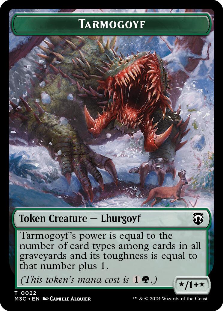 Tarmogoyf // Saproling Double-Sided Token [Modern Horizons 3 Commander Tokens] | Exor Games Bridgewater