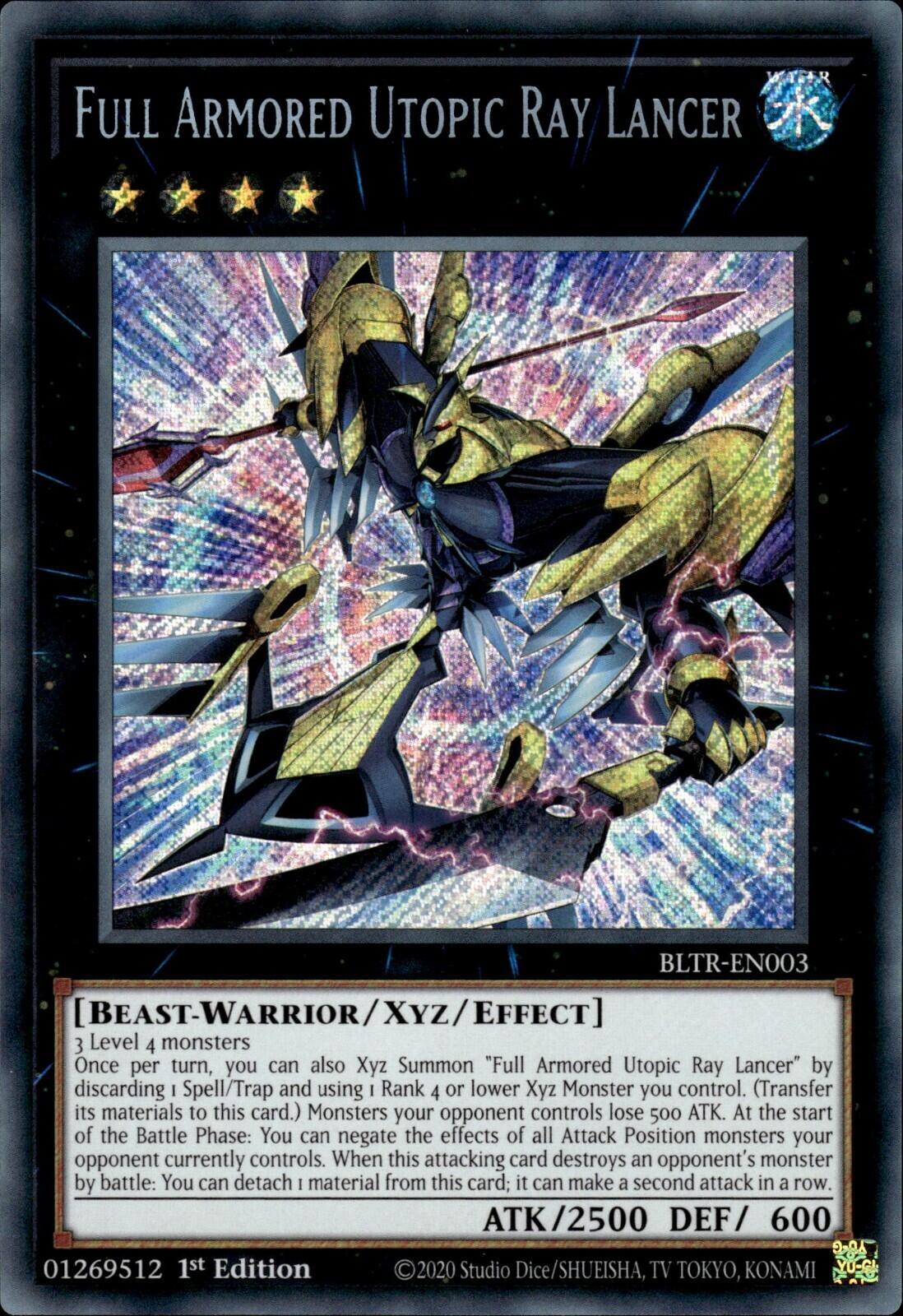 Full Armored Utopic Ray Lancer [BLTR-EN003] Secret Rare | Exor Games Bridgewater