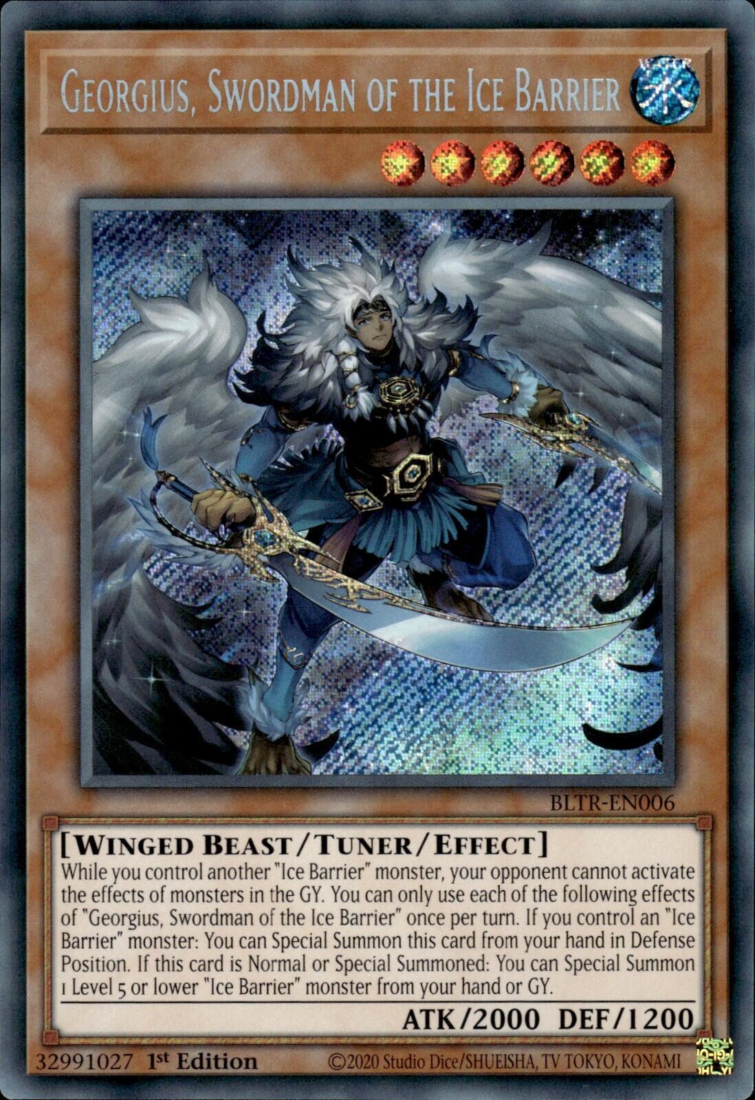 Georgius, Swordman of the Ice Barrier [BLTR-EN006] Secret Rare | Exor Games Bridgewater