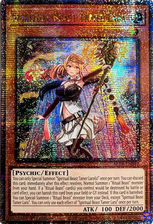 Spiritual Beast Tamer Lara (Quarter Century Secret Rare) [BLTR-EN017] Quarter Century Secret Rare | Exor Games Bridgewater